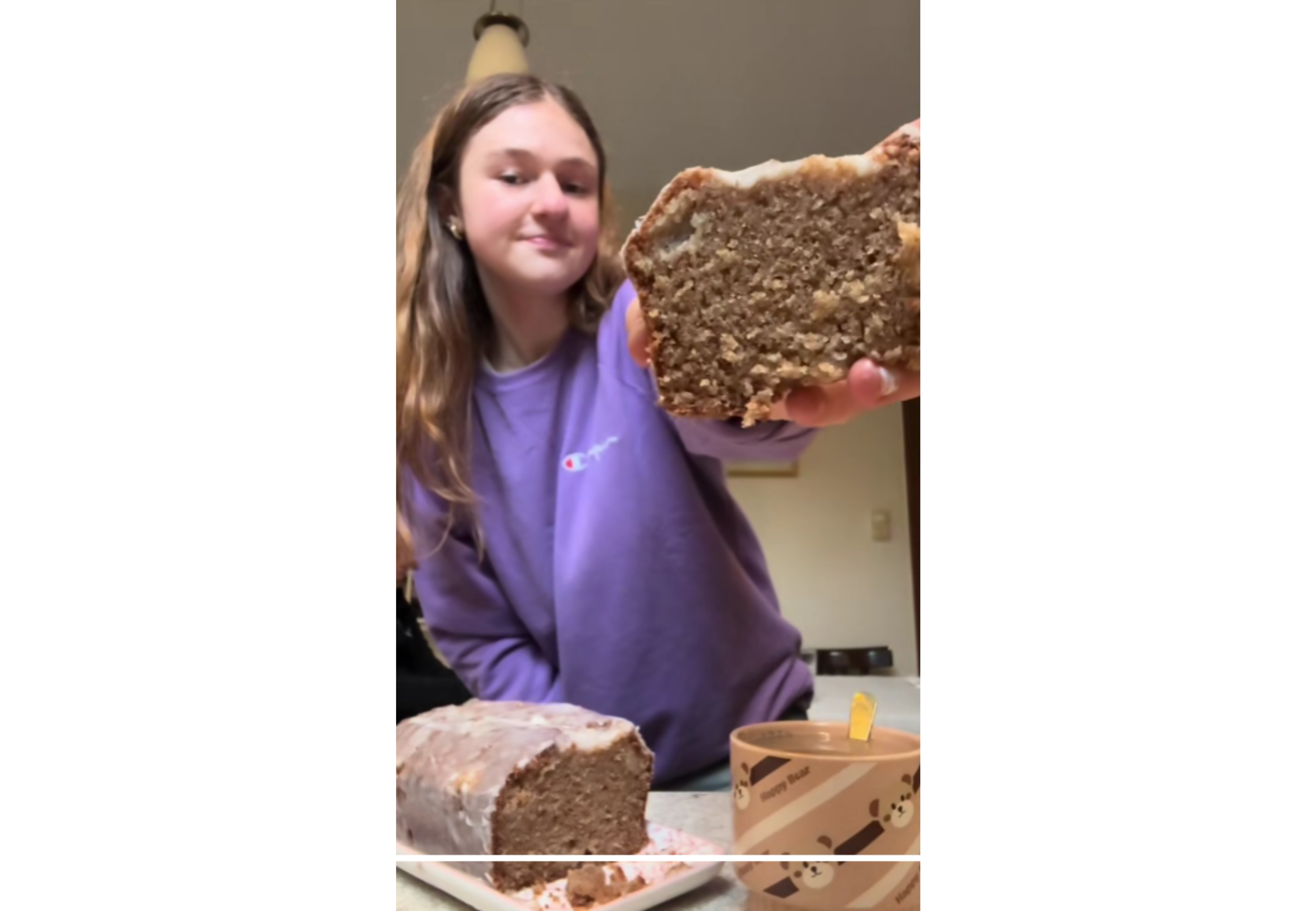 Así queda el budín por dentro.