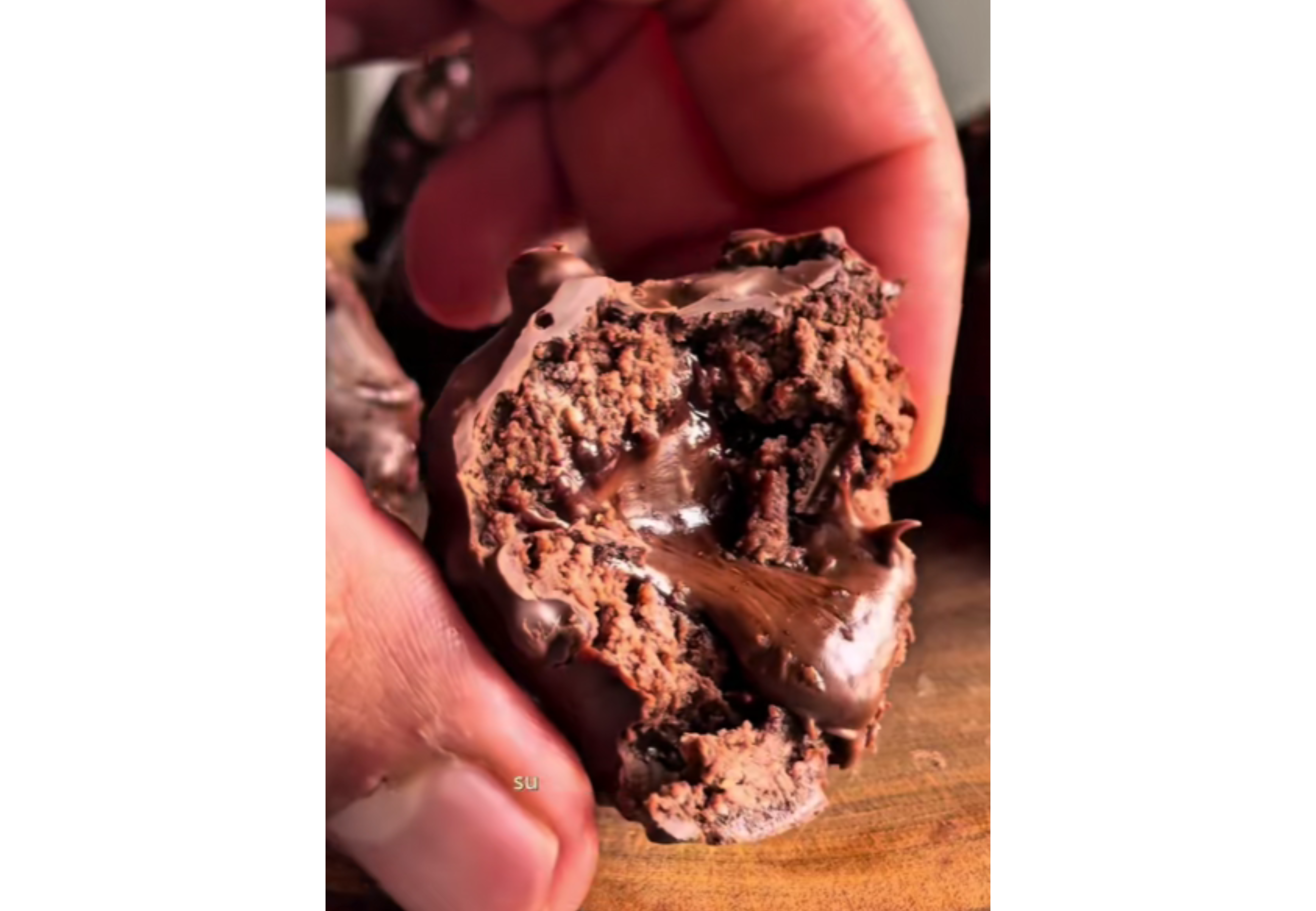 Así queda por dentro el bombón.