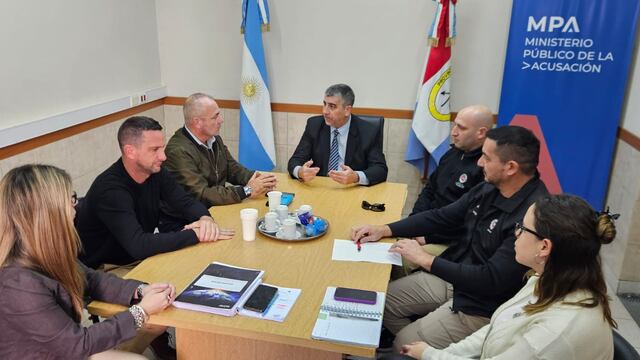 El Fiscal Regional de Rafaela, Carlos María Vottero, recibió al al Director de la Policía De Investigaciones (PDI) de la provincia de Santa Fe, Natalio Marciani,