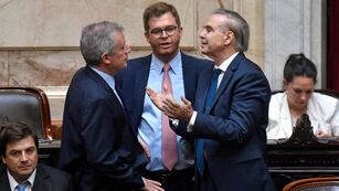 Emilio Monzó, Nicolás Massot y Miguel Pichetto, del bloque Hacemos Coalición Federal.