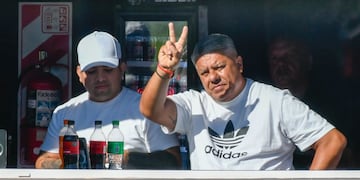 Tapia apareció en el partido Riestra-Barracas. (Gentileza TN)