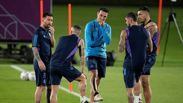 Lionel Scaloni define a sus 11 para enfrentar a Croacia. Foto: Los Andes.