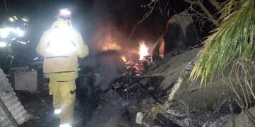 Incendio en Icho Cruz