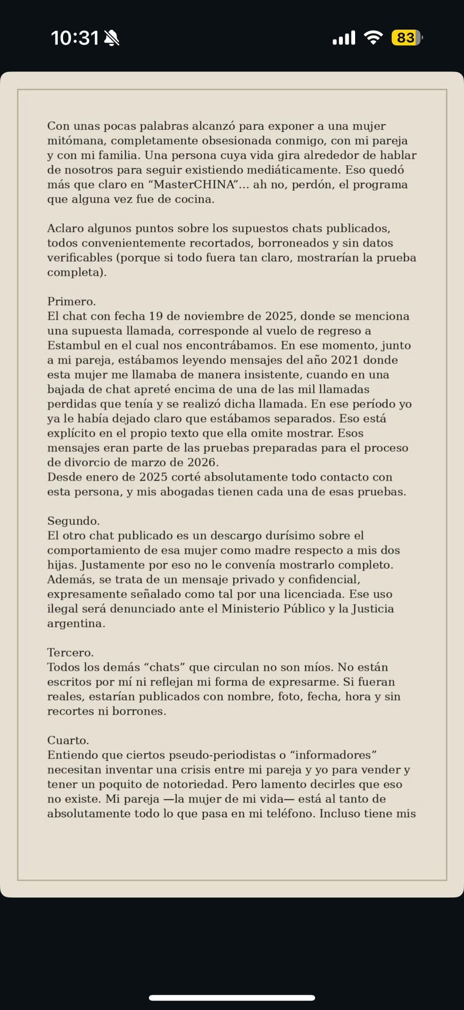 El nuevo descargo de Mauro Icardi