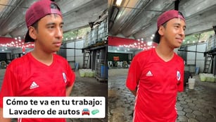 El joven reveló su sueldo trabajando en un lavadero de autos.