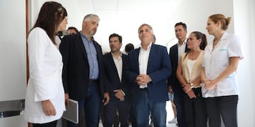 Martín Llaryora en Huinca Renancó.