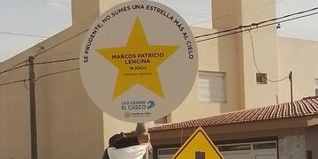 Colocaron una estrella amarilla en Tránsito
