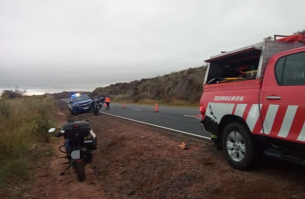 Icho Cruz: un motociclista sufrió un accidente sobre la ruta 34