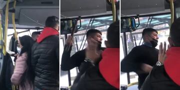 El ataque a palazos de un colectivero de la línea 37 a un pasajero. / Foto: Gentileza