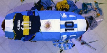 El velatorio de Diego Maradona en Casa Rosada.
