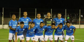 Los 11 de arranque de Belgrano en la visita a Agropecuario en la Primera Nacional. (Prensa Belgrano)