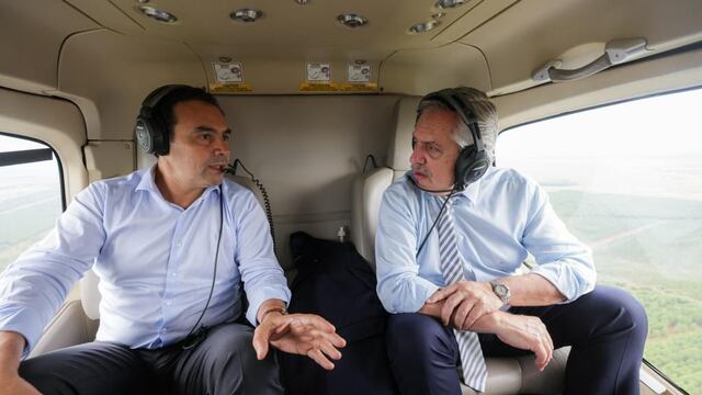 Alberto Fernández sobrevoló las zonas afectadas por incendios forestales en Misiones y Corrientes. Foto: Gentileza / Presidencia de la Nación