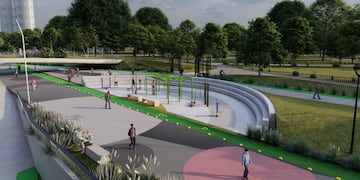 Parque Las Heras. La Costanera será de usos mixtos: por momentos será paseo, por otros circularán los autos. (Municipalidad de Córdoba)
