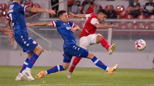 Braian Martínez marcó el único gol del partido en el Estadio Libertadores de América.