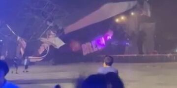 Se derrumbó el escenario de la fiesta Bresh