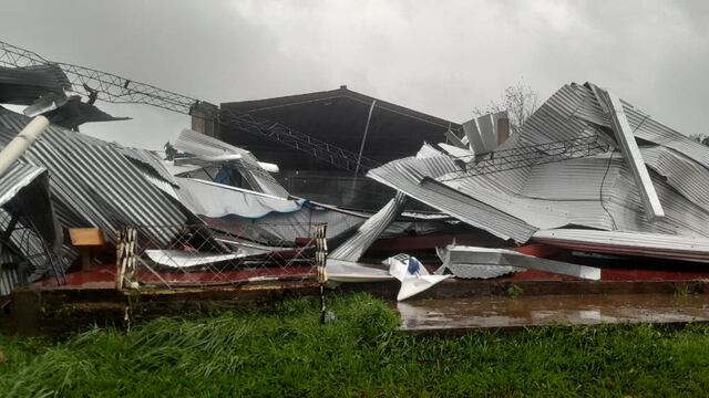 Fuerte temporal en Leandro N. Alem causó caídas de árboles, postes, decenas de viviendas dañadas y se registraron varios heridos