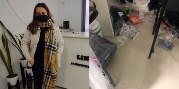 La propietaria lamentó el saqueo de su local, que acababa de inaugurar.