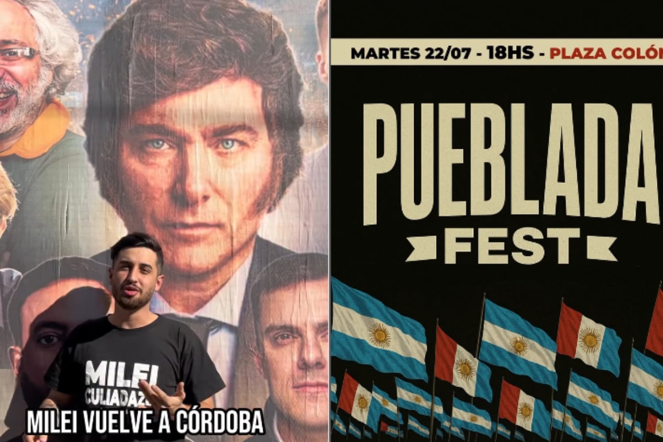 Invitan a "Pueblada Fest", el evento en rechazo a la presencia de Javier Milei en Córdoba (Captura de video).