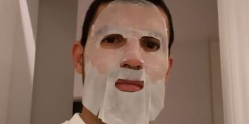 El Kun Agüero, en modo spa.