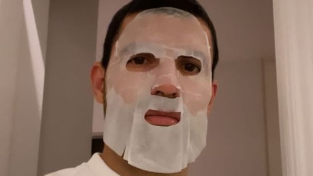 El Kun Agüero, en modo spa.