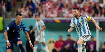 Lionel Messi abrió la cuenta para Argentina ante Croacia. (AP)