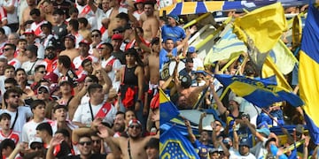 Los hinchas de River y Boca en Córdoba, un show tremendo en el Kempes.