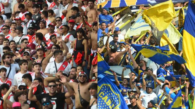Los hinchas de River y Boca en Córdoba, un show tremendo en el Kempes.