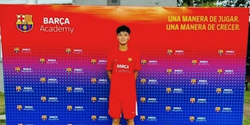 Nazareno Fernández, merlino de 14 años, jugará en el Barcelona.