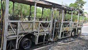 El colectivo de Ersa que se incendió en Ciudad Universitaria el 6 de enero.