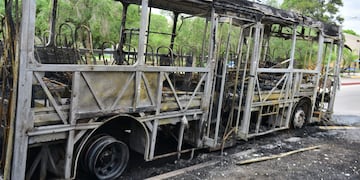 El colectivo de Ersa que se incendió en Ciudad Universitaria el 6 de enero.