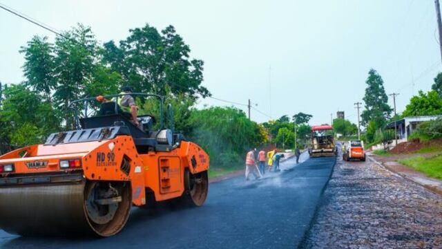 San Pedro: Vialidad Provincial asfalta 23 cuadras en zonas urbanas y rurales