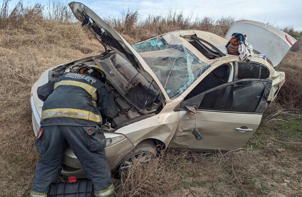 Por un roedor se produjo un accidente que pudo ser una tragedia en la Autopista 19