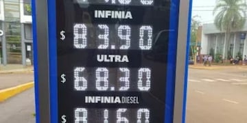 Aumentos en el precio de la nafta en Montecarlo