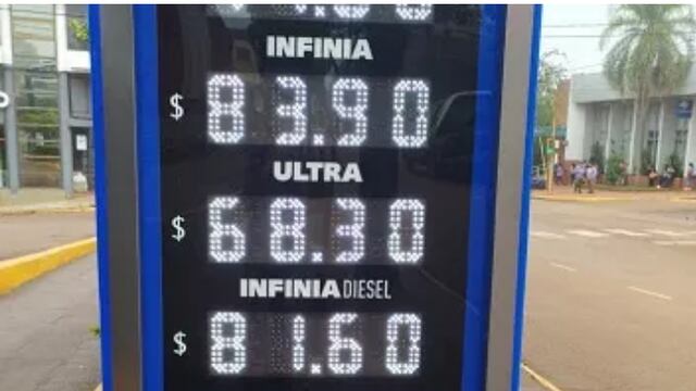 Aumentos en el precio de la nafta en Montecarlo