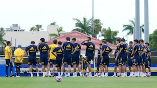 Boca ya se entrena en Miami (Boca)