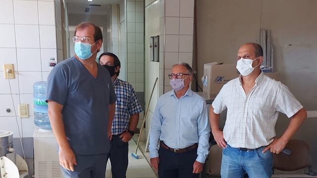 Benedetto recorrió el Hospital Masvernat, donde Salto Grande asistió con obras y equipamiento