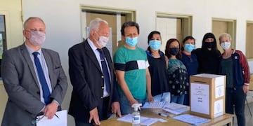 Elecciones en Bouwer. La mesa del módulo de mediana seguridad (Justicia federal).