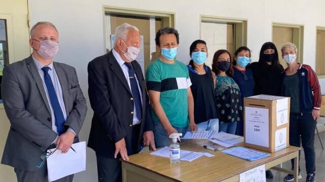 Elecciones en Bouwer. La mesa del módulo de mediana seguridad (Justicia federal).