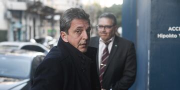 Sergio Massa ingresando al senado de la Nación. Foto: Federico Lopez Claro