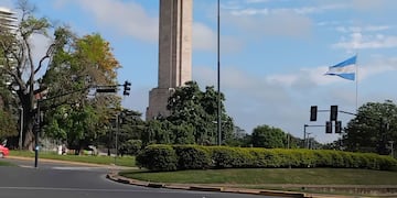 Una de las vistas del Monumento a la Bandera, en Rosario