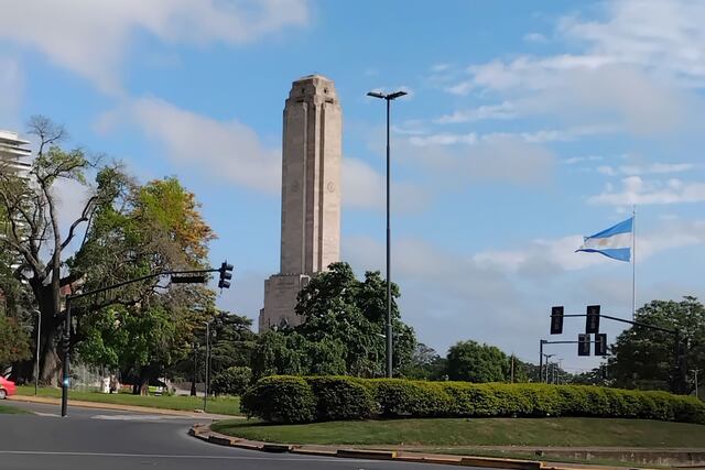 Una de las vistas del Monumento a la Bandera, en Rosario