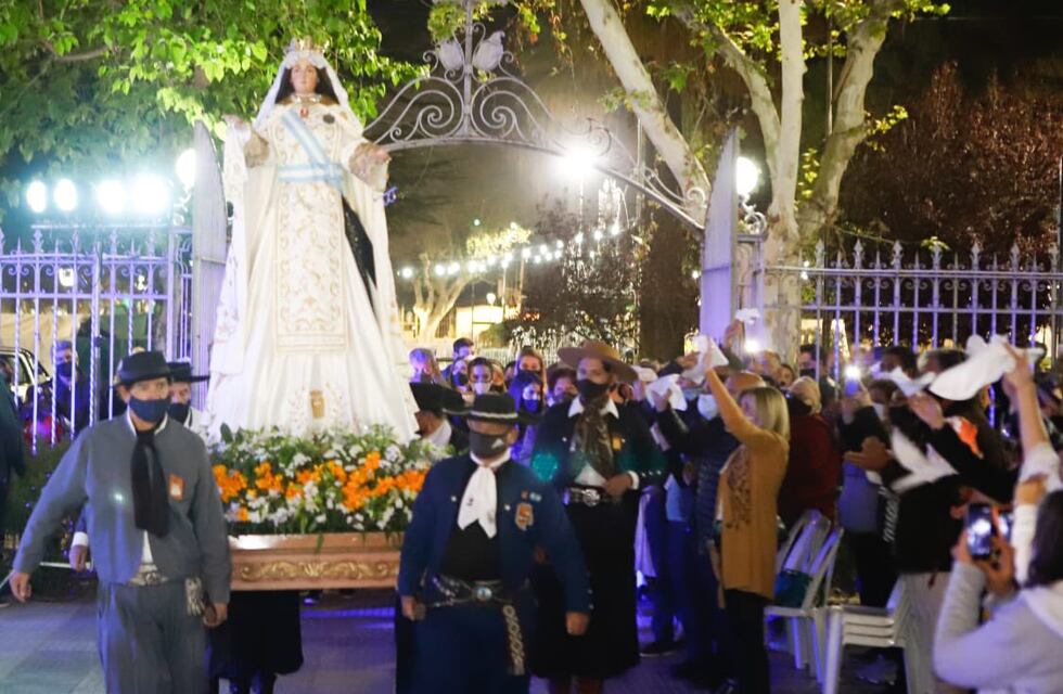 Matias Stevanato participó de los festejos a la Virgen y agradeció por cuidar al departamento diariamente