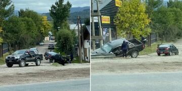 Intentaba rescatar un auto pero también quedó atascado.