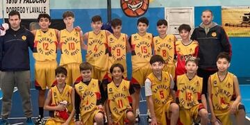 Pedro Del Grazia, Ignacio Rial y Simón Avaca, integran el equipo U 13 de Bahiense del Norte.