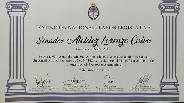Reconocimiento a Alcides Calvo