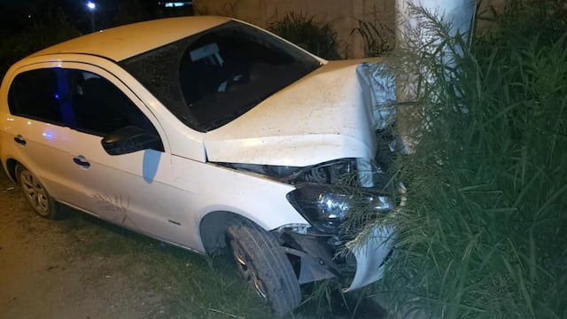 Luego del choque, el sujeto intentó huir a pie.