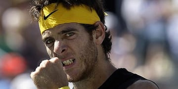 Gesto desafiante y puño bien apretado. Del Potro jugó de ese modo ante Nadal y se metió en su primera final de Grand Slam.
