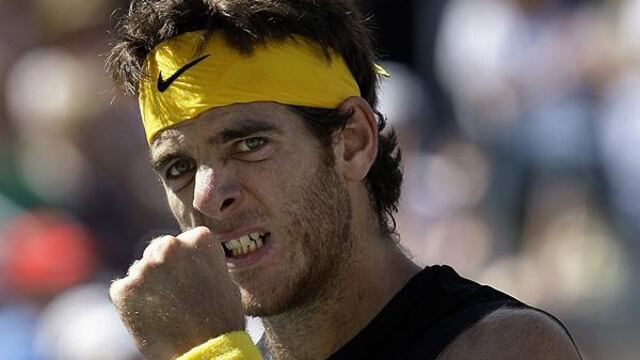 Gesto desafiante y puño bien apretado. Del Potro jugó de ese modo ante Nadal y se metió en su primera final de Grand Slam.