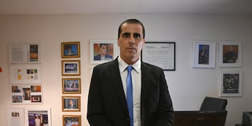 El abogado Juan Pablo Gallego, representante legal de los padres de Loan Peña. Foto: Maximiliano Luna/NA.