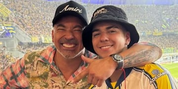 El Pocho se mostró orgulloso por el debut en Primera de su hijo.